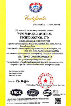 Certificate of Quality Management System